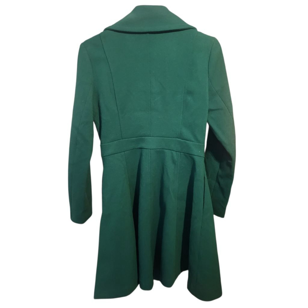Women's Allegra K Green Gold Button Double Breasted Pea Coat XS, New - Picture 4 of 6